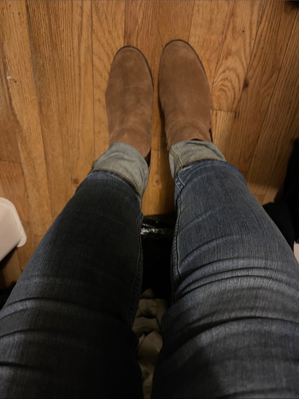 Crevo Brown Suede Slip On Alicia Boots. Size 8 Medium